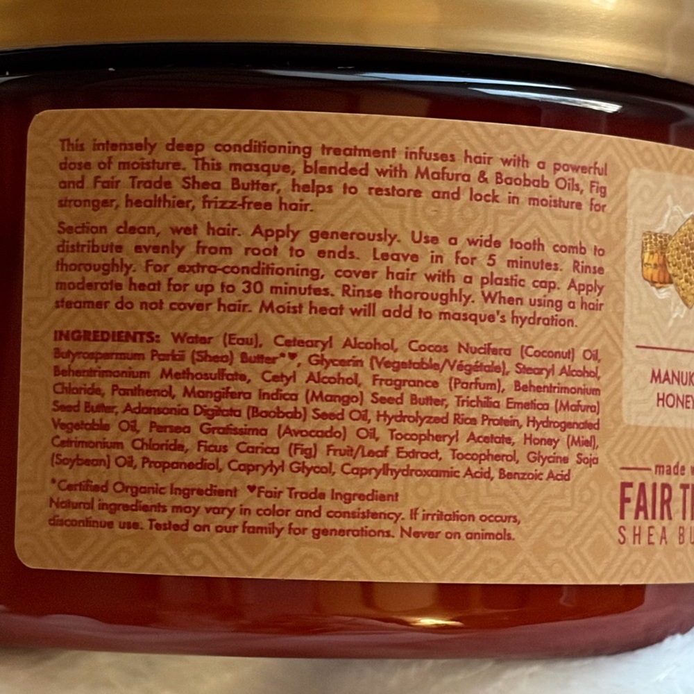 Shea Moisture Manuka Honey & Mafura Oil Hair Masque - Picture 6 of 7